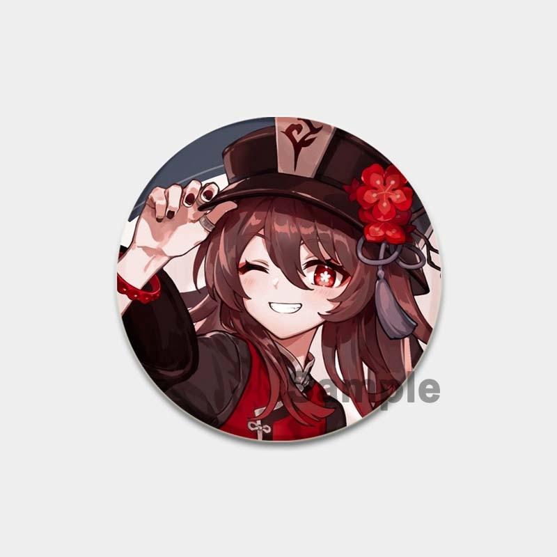 58 мм Genshin Impact, мягкая кнопка на лацкане, креативный забавный значок на воротнике, мультяшная фигурка, броши, одежда, ювелирные аксессуары, милые подарки