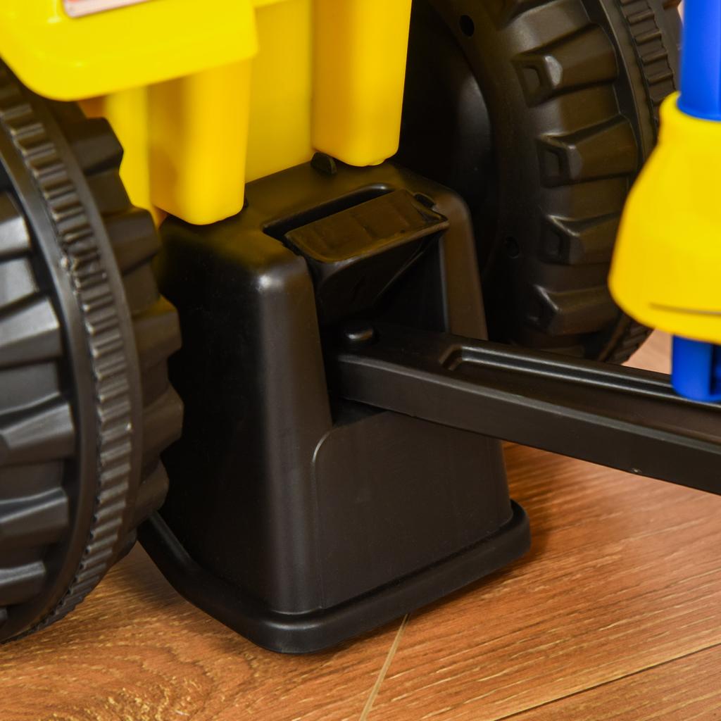 Ride-On Tractor with Trailer, Horn, Sand Toys, from 1 Year, Plastic+Metal, Yellow, 91 x 29 x 44cm