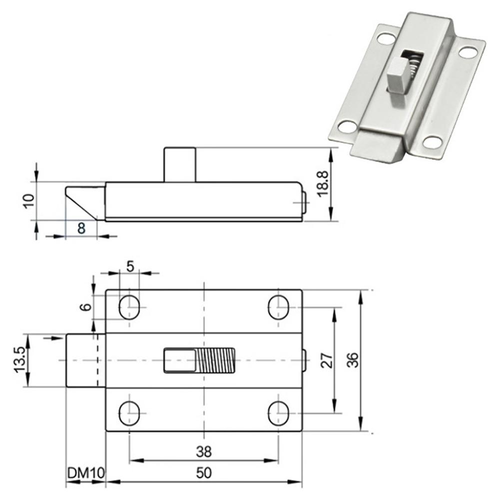 Automatic Spring Latch Spring Bounce Lock Stainless Steel Latch
