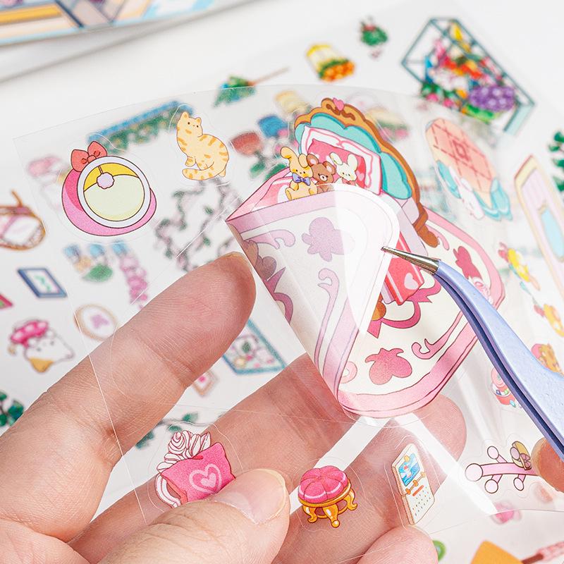 Fairy Tale Cottage 3D Landscape Stickers - Miniature Journal Decoration