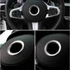 For BMW 5 Series G30 2018-  Silver Steel Steering Wheel Cover Panel Trim
