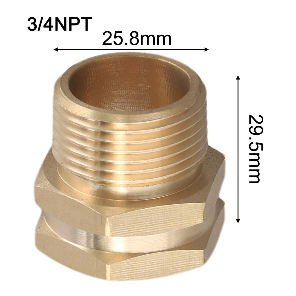 3 4 GHT To NPT Brass Garden Hose Adapter Outdoor Gardening 3 4 GHT Female Interchangeable Connectors For Faucets
