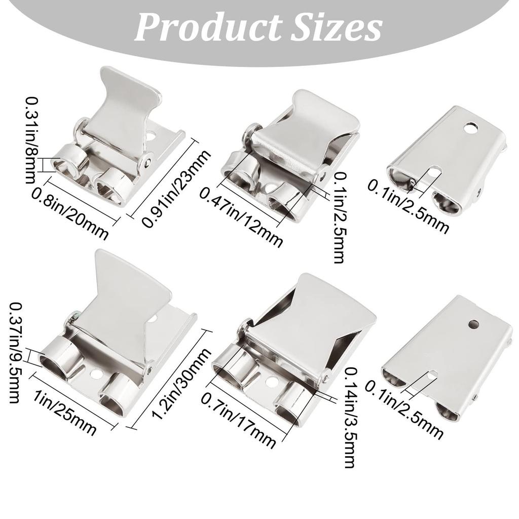 6 шт. серебристые фурнитура для галстука боло, застежка-слайдер, наконечники для галстука боло, сменная пряжка для галстука боло, зажимы с замком для изготовления галстука боло