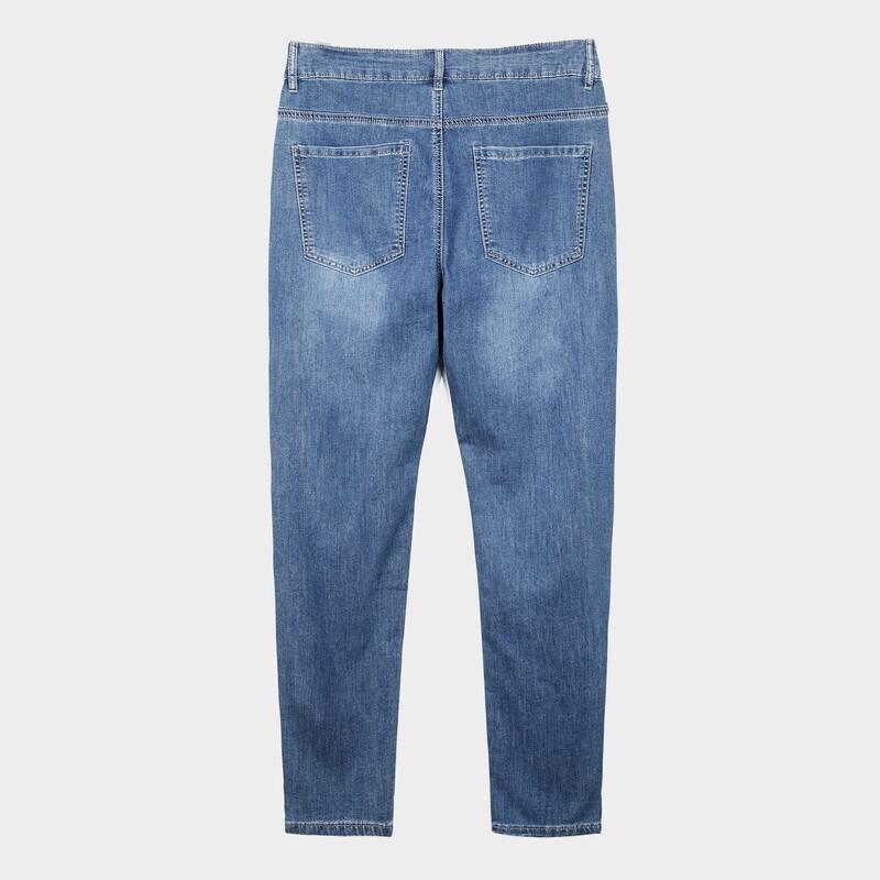 Men's Washed Straight-Leg Denim Jeans