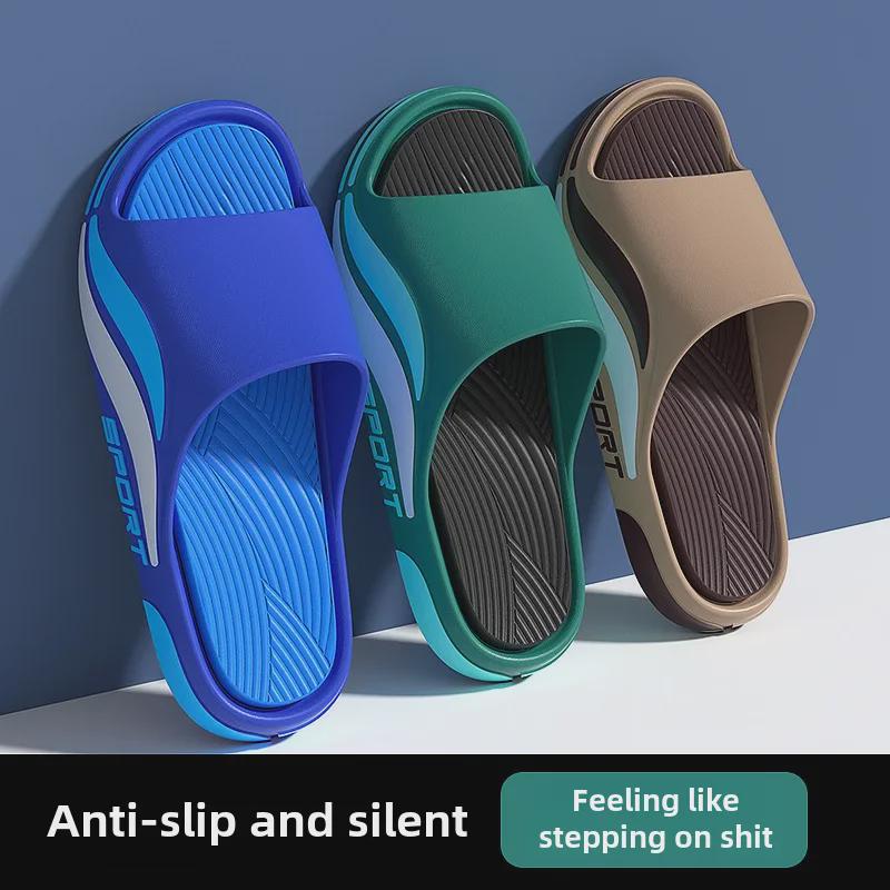 Прочные мужские и женские тапочки с высокой эластичностью и толстой подошвой для лета, идеально подходят для использования на открытом воздухе и домашнего купания
