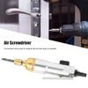 Pneumatic Air Inlet Aluminum Alloy Air Power Driver Impact Pneumatic Tool for Machine 10500rpm No Load Speed Screwdriver, 1/4 Making,