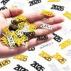 2026 New Years Confetti,Cheer to 2026 Scatter,New Year Eve Party Confetti Black Gold Silver Party Supplies for Winter Xmas Holiday Party Decorations