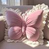 Bow Pillow Throw Pillows Butterfly Shaped Decorative Cute Pillows for Bed Sofa Cute Home Decor