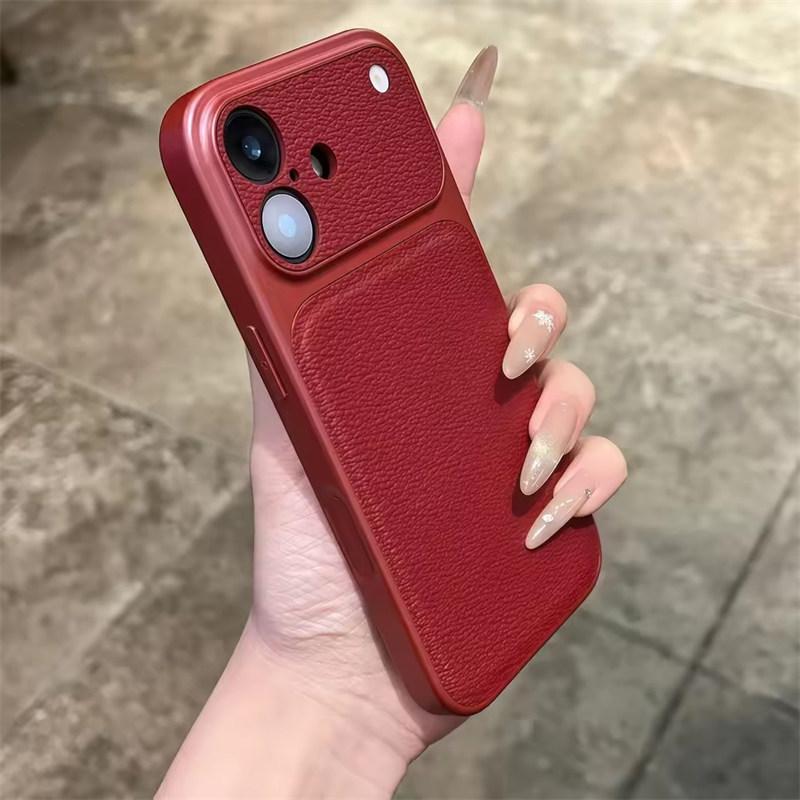 Роскошный мягкий силиконовый чехол для телефона с текстурой личи для iPhone17 Air 13 14 15 16 Pro Max, бампер, задняя крышка