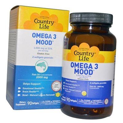 Омега 3 для настроения, Omega-3 Mood, 90гелкапс Лимон (67124004)