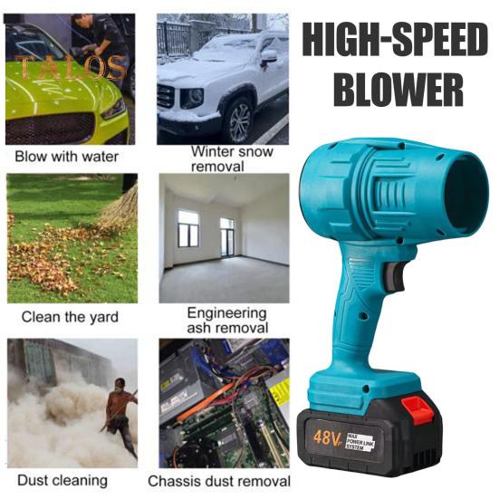 Беспроводной мощный реактивный вентилятор с высокоскоростным бесщеточным двигателем мощностью 1050 Вт, работающий от аккумулятора, ручной канальный турбовентилятор высокой мощности