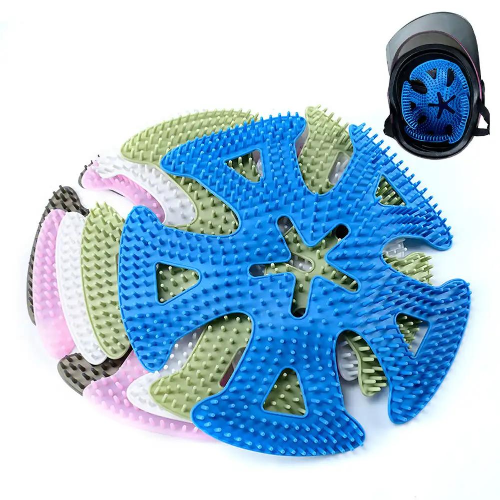 Вставка-подкладка для мотоциклетного шлема, силиконовая, быстросохнущая, амортизирующая, антидеформационная, вентилируемая, дышащая, подкладка для велосипедного шлема