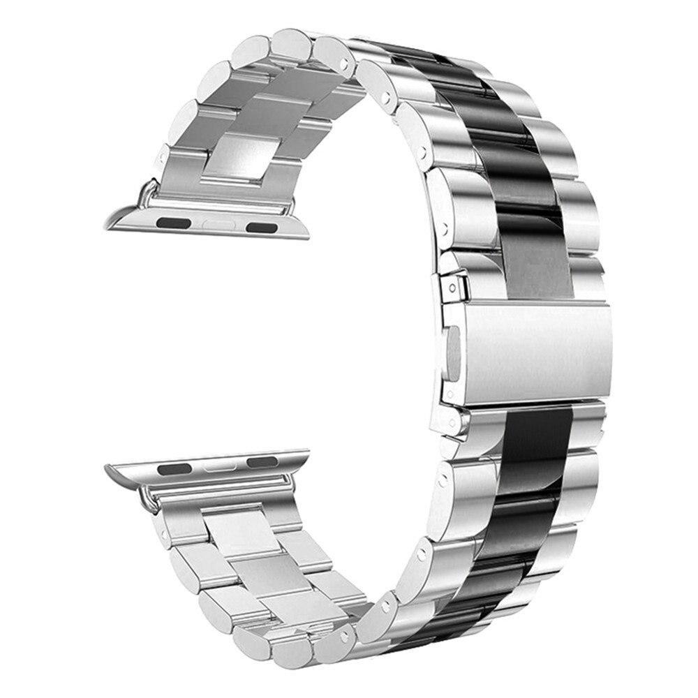 Звеньевой браслет из нержавеющей стали для Apple Watch Series 1-8, SE, Ultra - Регулируемый с помощью инструмента, Различные цвета