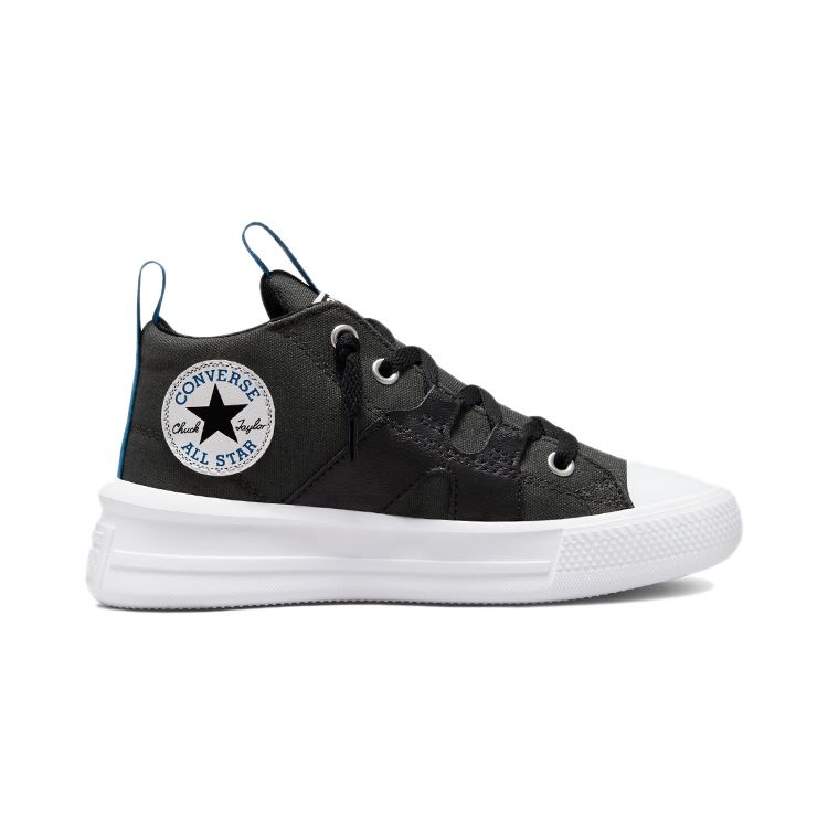 Converse Детские парусиновые кроссовки Chuck Taylor All Star Ultra Easy-On Mid-Top графитово-черного цвета 372836C