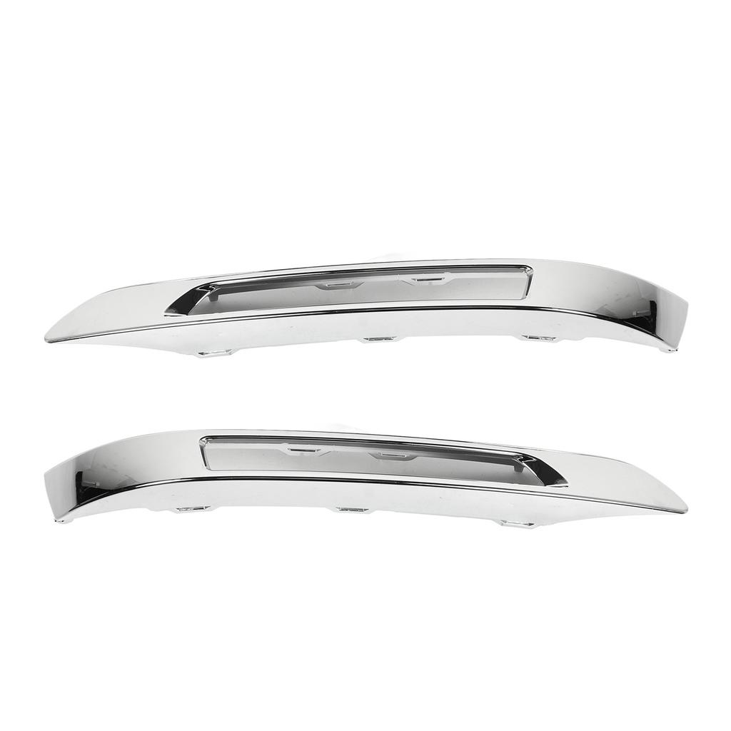 2pcs Fog Lamp Grille Chrome Molding Trim Cover Replacement for Benz GLK‑Class X204 Standard Facelift 2013 to 2015