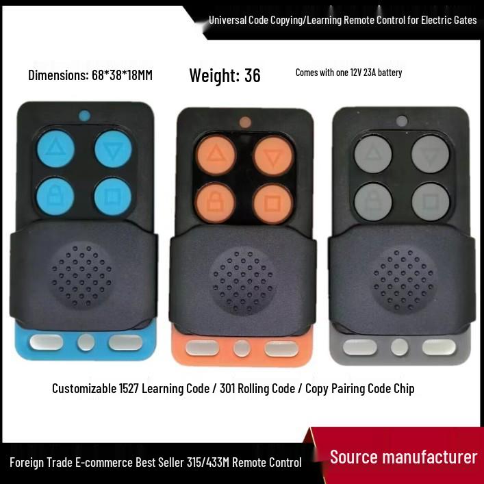 Four-Button White Waterproof 433M Universal Remote Control for Access Gate (315 Copy)