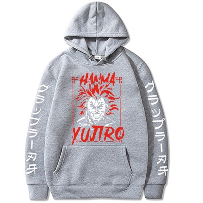 Baki Hanma Yujiro Anime Hoodie Loose Fit Fleece Pullover Young Adults