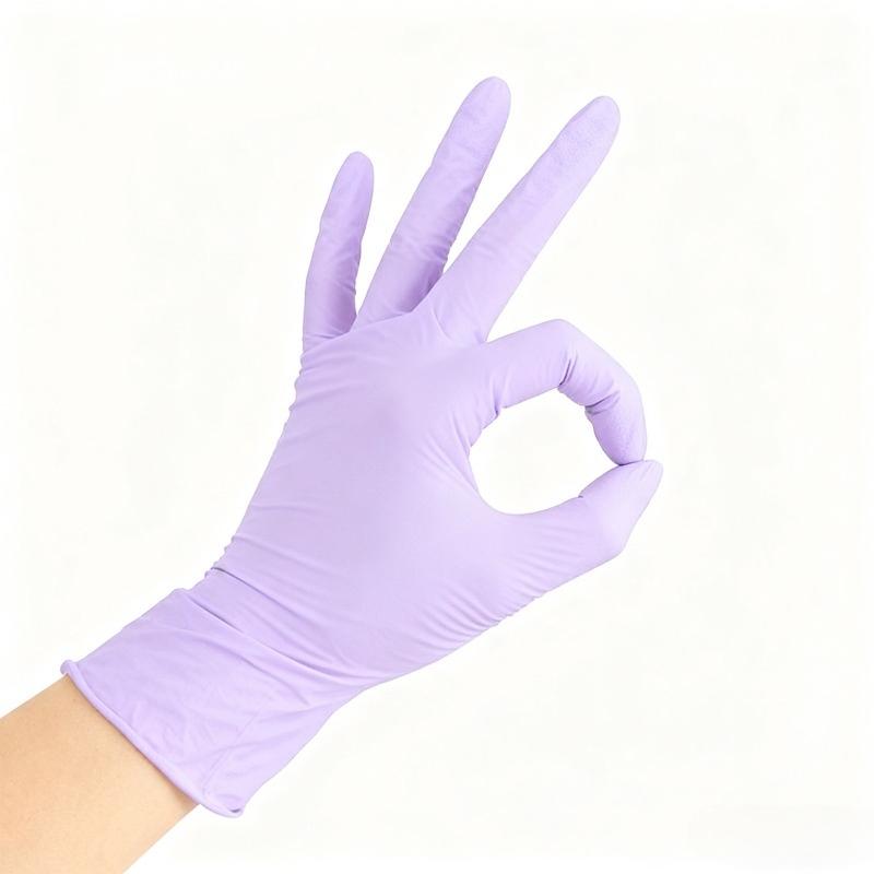 20/50/100PCS Disposable Purple Nitrile Gloves Suitable for Kitchen Food Processing Salon Manicure Household Cleaning Gloves