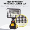 LED Light Portable Cordless Spotlights 18V Battery Outdoors Spotlight Work Fishing Handheld 4In No Flashlight Home Bedroom