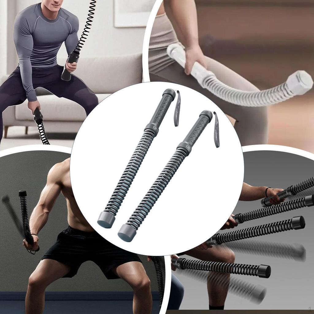 2 Pieces Ropeless Battle Rope Indoor Outdoor Portable Practical Workout