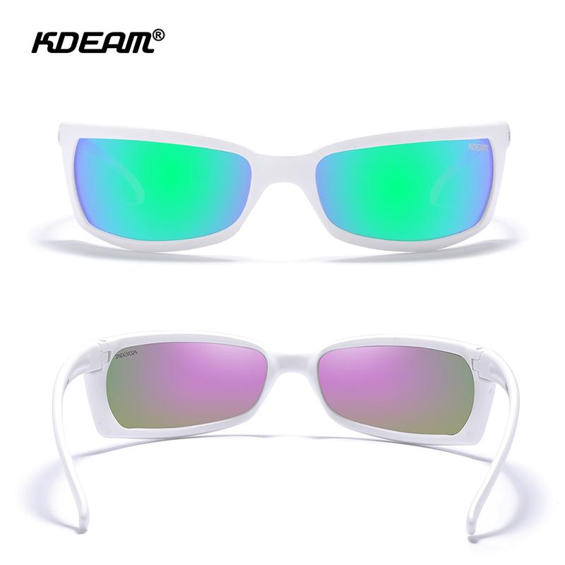 KDEAM Спортивные очки ярких цветов UV400 Поляризационные солнцезащитные очки для мужчин Легкие солнцезащитные очки для рыбалки Унисекс Размер Включает чехол на молнии