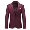 2024 Men's Large Size Solid Color Casual Jacket Suit for Spring and Autumn