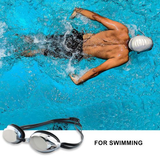 Очки для плавания с защитой от запотевания, прозрачные, с широким обзором, защитой от УФ-лучей, регулируемым ремешком
