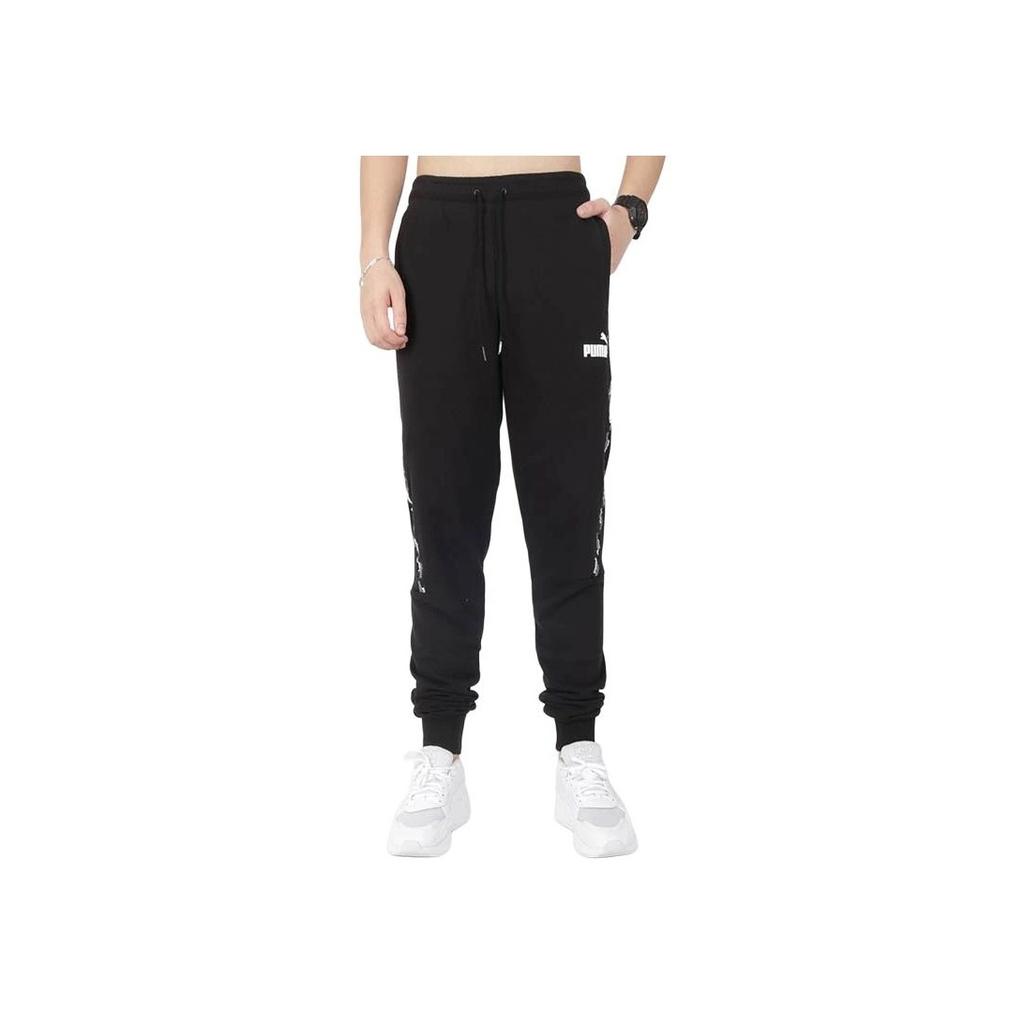 Puma Casual Sports Breathable Printed Trousers Men Bottoms Black 846566-01