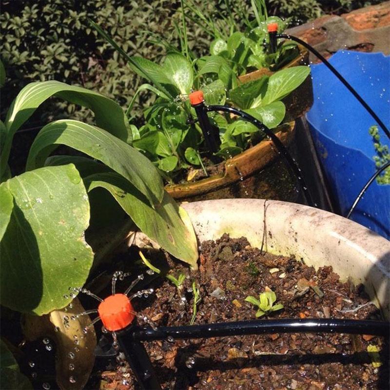 Универсальный набор для микрокапельного полива с регулируемыми капельницами и шлангом для садов