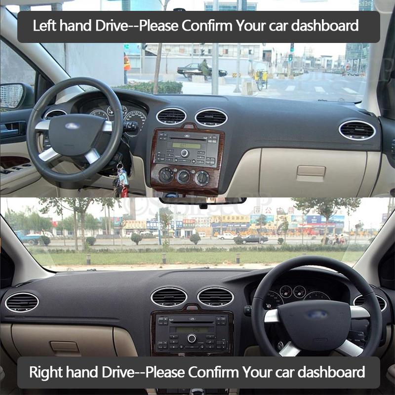 Высококачественная кожаная защитная накладка на приборную панель и светозащитная накладка для Ford Focus MK2.5 2004-2010, аксессуары для стайлинга автомобиля