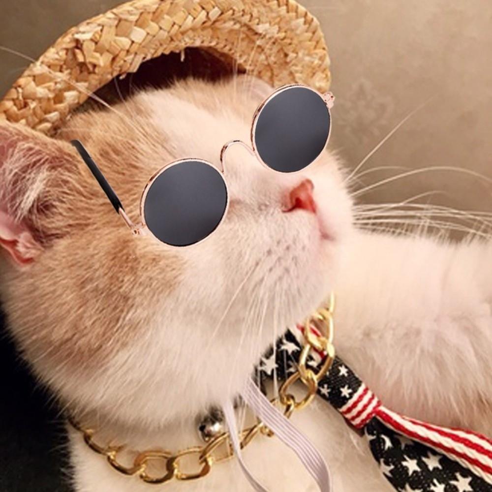 UV Protection Cat Sunglasses Vintage Dog Glasses Cute Pet Sunglasses  Pet Accessories