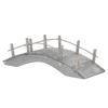 Mini Wooden Arch Bridge 1:12 Dollhouse Arc Bridge Miniature Landscaping Ornaments with Railings