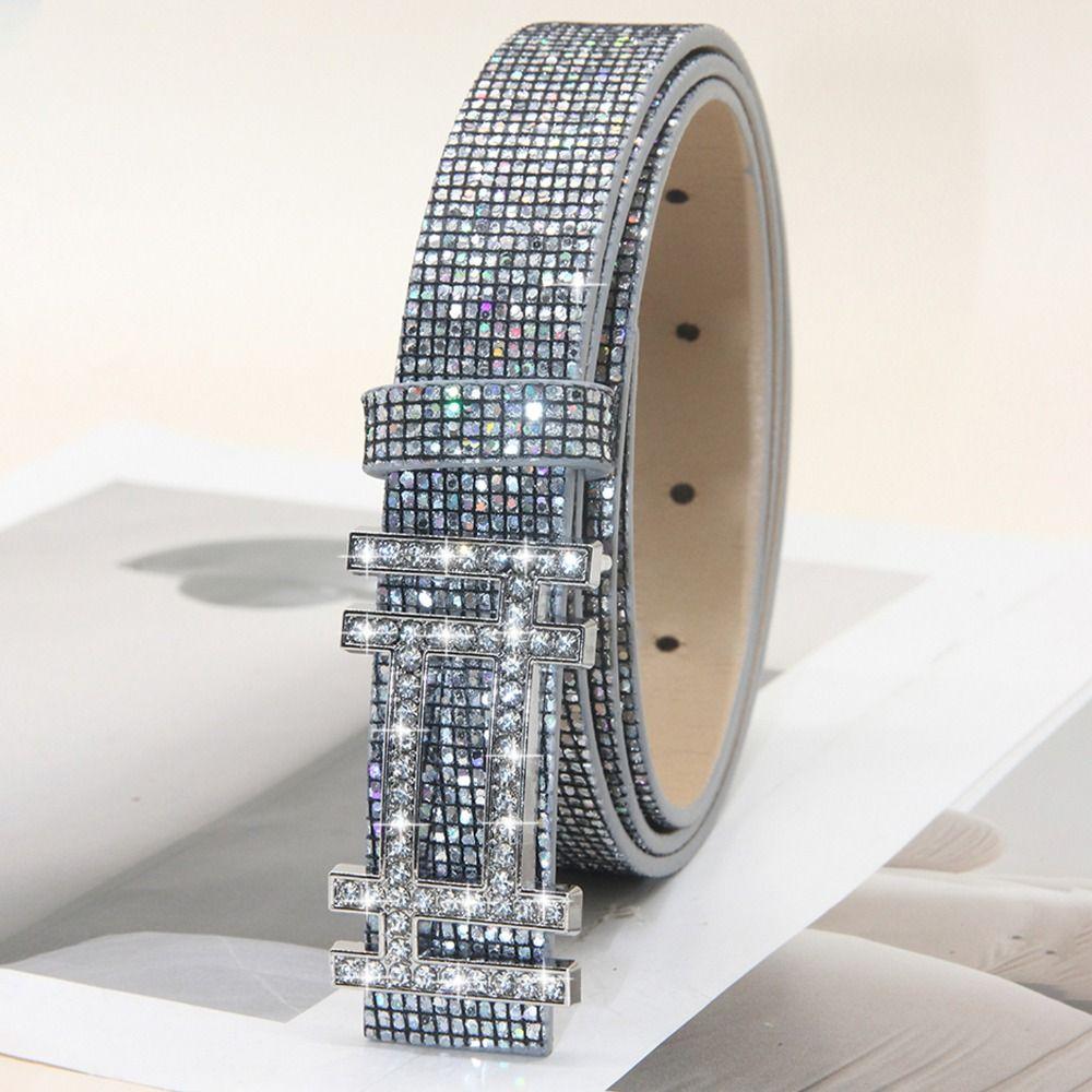 Блестящий пояс из ПУ кожи Блестящий Трендовый пояс Винтажный ремень на талию Женский