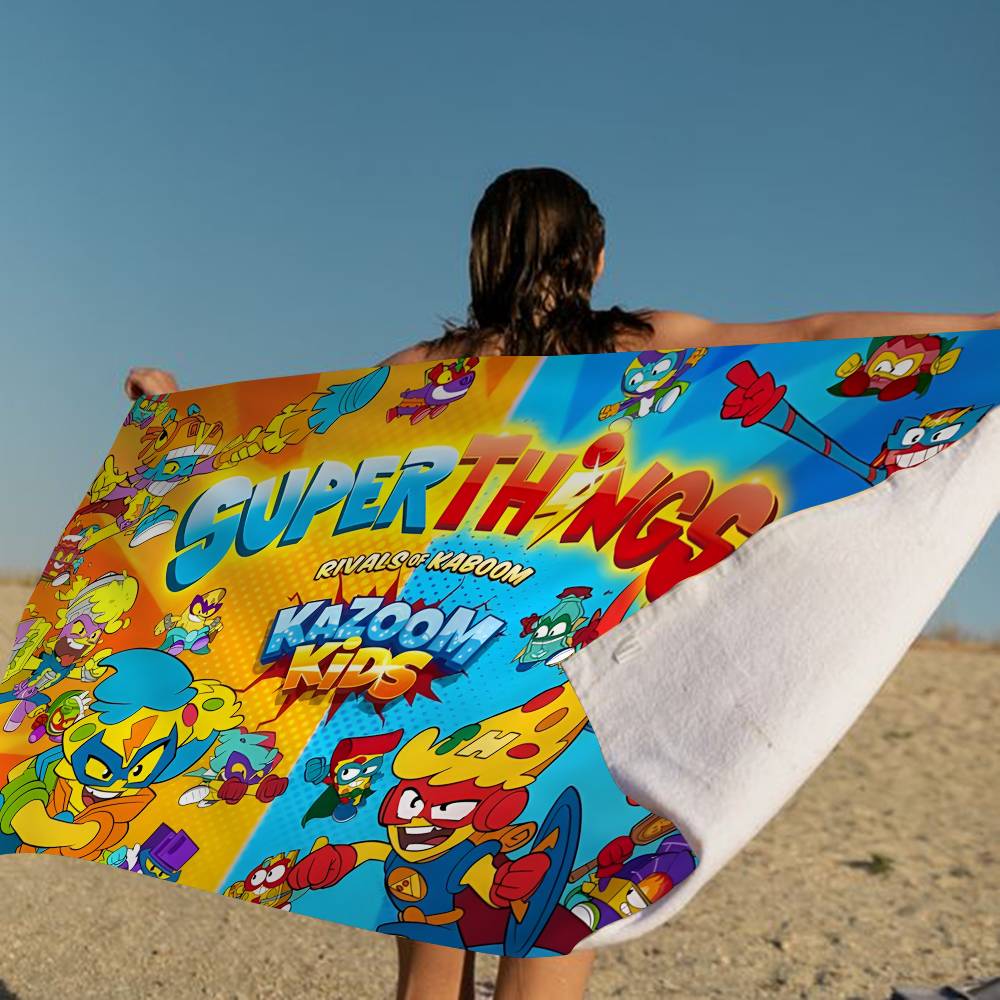 Cute Cartoon Super Zings Microfiber Blanket Quick Drying Beach Towels Oversized Printing Super Absorbent Pool Towel Blanket