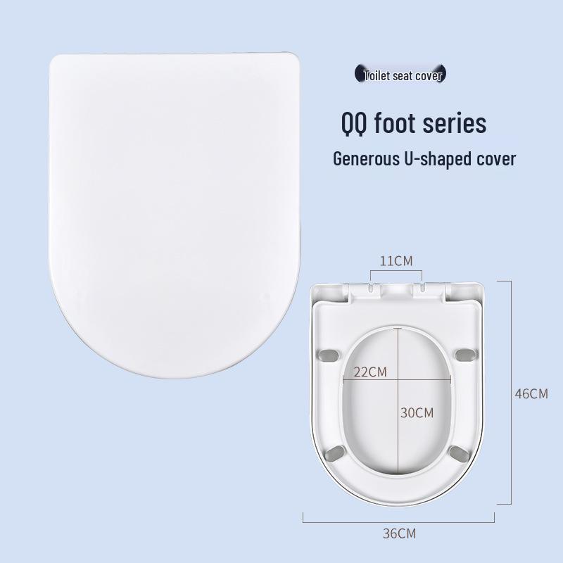 Универсальная крышка для унитаза с механизмом плавного закрывания и быстрого снятия, в старомодном стиле, с утолщенной крышкой (Тип U/V/O)