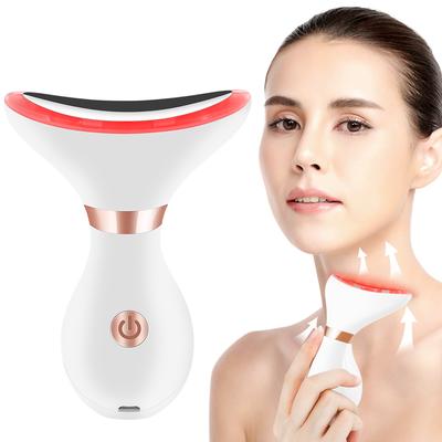 EMS Микротоковая терапия для лица и шеи, косметическое устройство LED Фотон Укрепляющий омолаживающий массажер для лица против морщин, подтяжки и устранения двойного подбородка