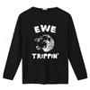 funny sheep lover tee farmer t shirt gift for ewe trippin Silly themed clothing friend vintage Washed Unisex Comfortable