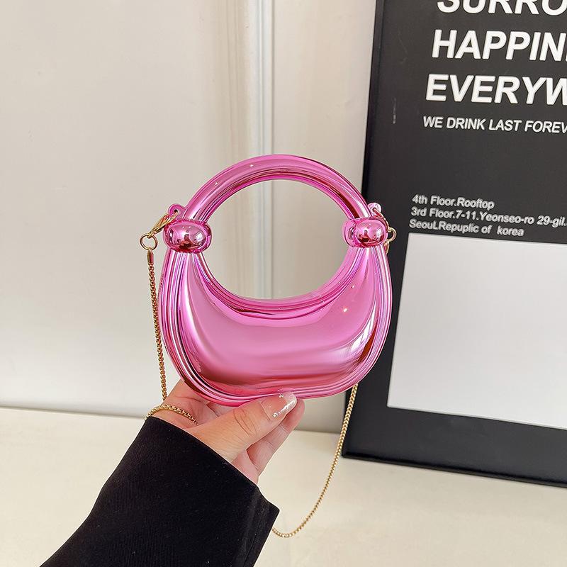 European and American plaid box bag, gold and silver bead bag, home decoration handbag, makeup acrylic bag