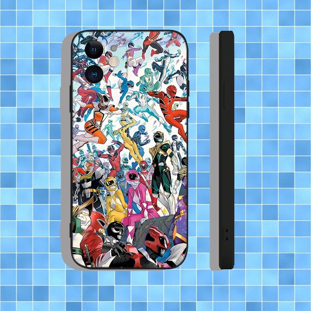 P-PowerS Cool R-Ranger Phone Case For iPhone 17,16,15,14,13,12,11,Pro,Max,Plus,Air,X,XS,XR,SE,8,7,Mini,Soft Black Case