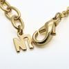 Used NINA RICCI Necklace metal/Rhinestone gold Red Sparkling