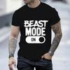 Мужские футболки с принтом Beast Mode на футболке с забавным дизайном, короткий рукав, топы для отпуска, мужская и женская футболка, свободные летние вещи