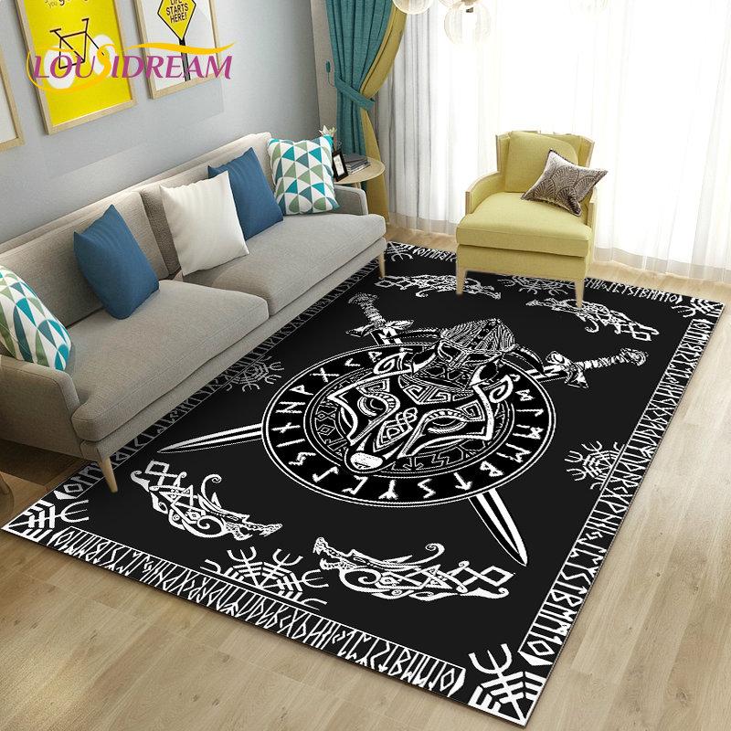 Коврик «Викинги», скандинавская мифология, Один Фенри, ковер, ковер для гостиной, спальни, дивана, коврик, декор, нескользящий напольный коврик для детских игр