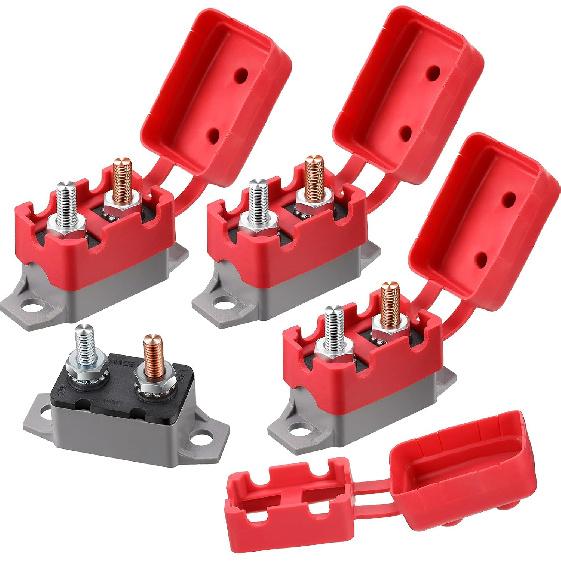BBTO 4 Pcs 12V-24V Auto Reset Circuit Breaker, Stud Bolt, 20 Amp