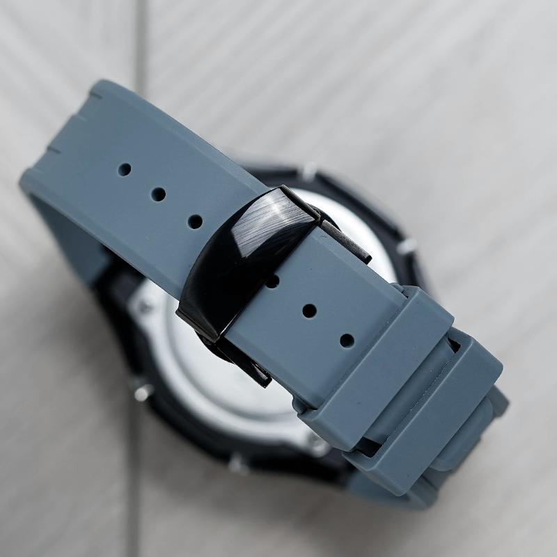 Casio Мужские часы с двойным дисплеем (жидкокристаллический/аналоговый) Серия Черные часы GA-2100-7A-