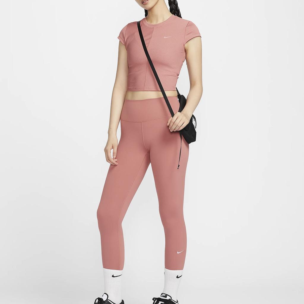 Nike Леггинсы женские с высокой талией 7/8, цвет каньон-розовый FN3233-634