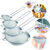 Multifunctional Stainless Steel Filter Spoon, 4-Piece Fine Mesh Milter, Stainless Straniners, Easy To Clean. Safe, Durable, and Versatile