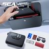 Car Sun Visor Organizer Leather Card Pen Multi-Pocket Storage Bag Sunglasses Holder Eyeglasses Clips Auto Accessories