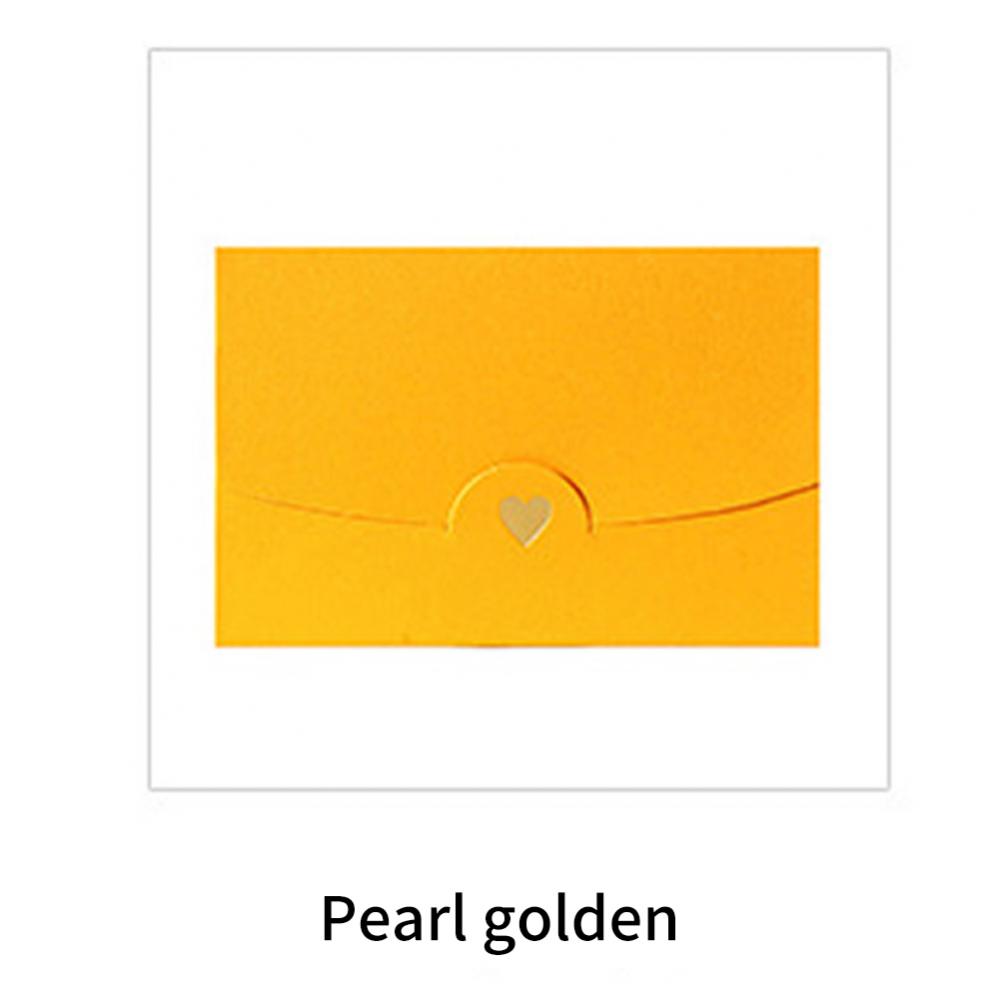Fold Invitation Envelopes Retro Love Pearlescent Paper Message Card Invitation Greeting Cards Generous Mini Gift Card Envelopes