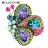 New Butterfly Brooches For Women Vintage Pearl Multicolor Rhinestone Cute Insect Weddings Casual Brooch Pins Jewelry