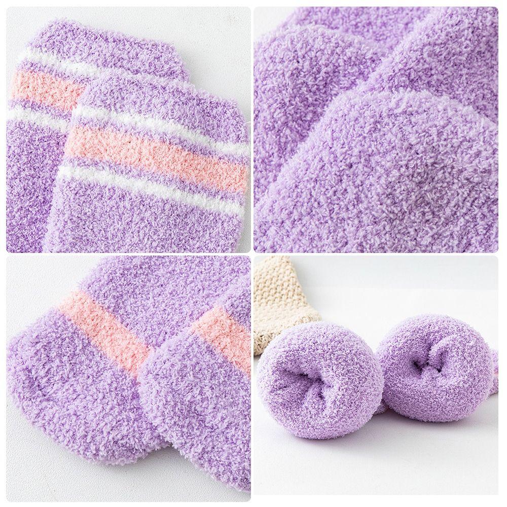 Длинные носки выше колена Коралловый бархат Теплые чулки Пушистые женские носки до колена Зима